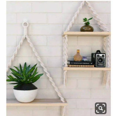 Macrame Ambalan Hiasan Dinding Macrame Hanging Shelf Macrame Rak