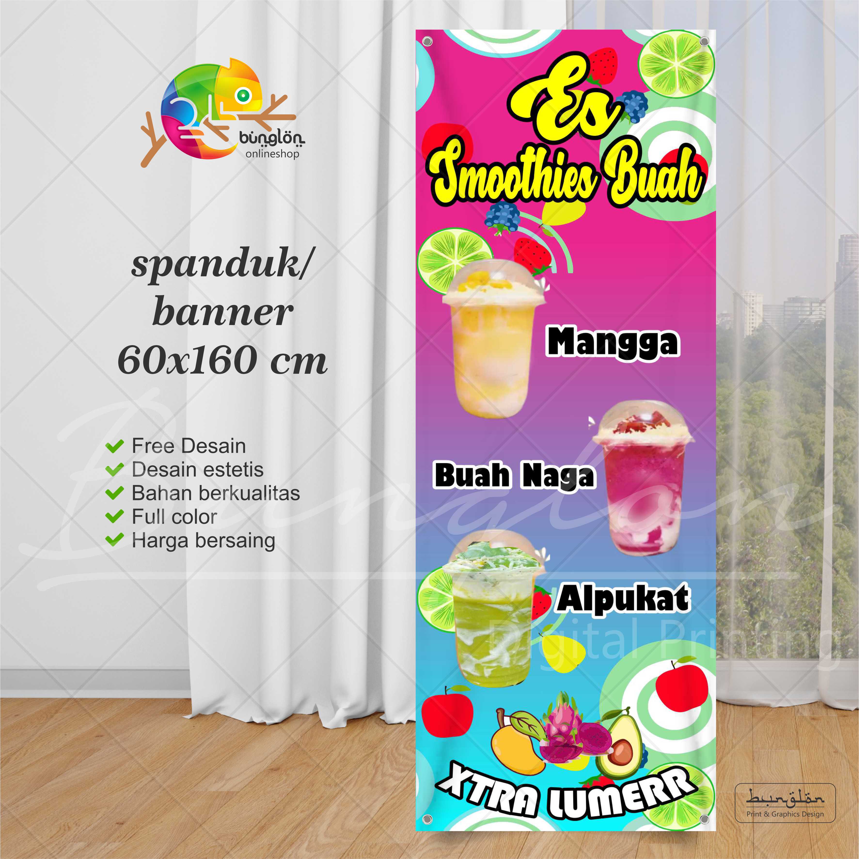 Spanduk Banner Es Smoothies Buah Viral Lazada Indonesia