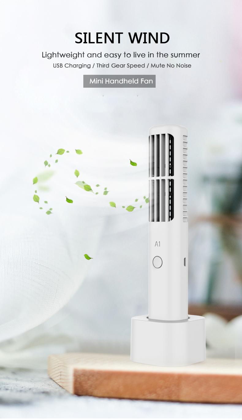 Habuy MINI พัดลม USB สำหรับ Office Home แบบพกพาพัดลมคอมพิวเตอร์ไฟฟ้าพัดลมแล็ปท็อปด้านคู่ Bladeless โต๊ะใบพัดลม