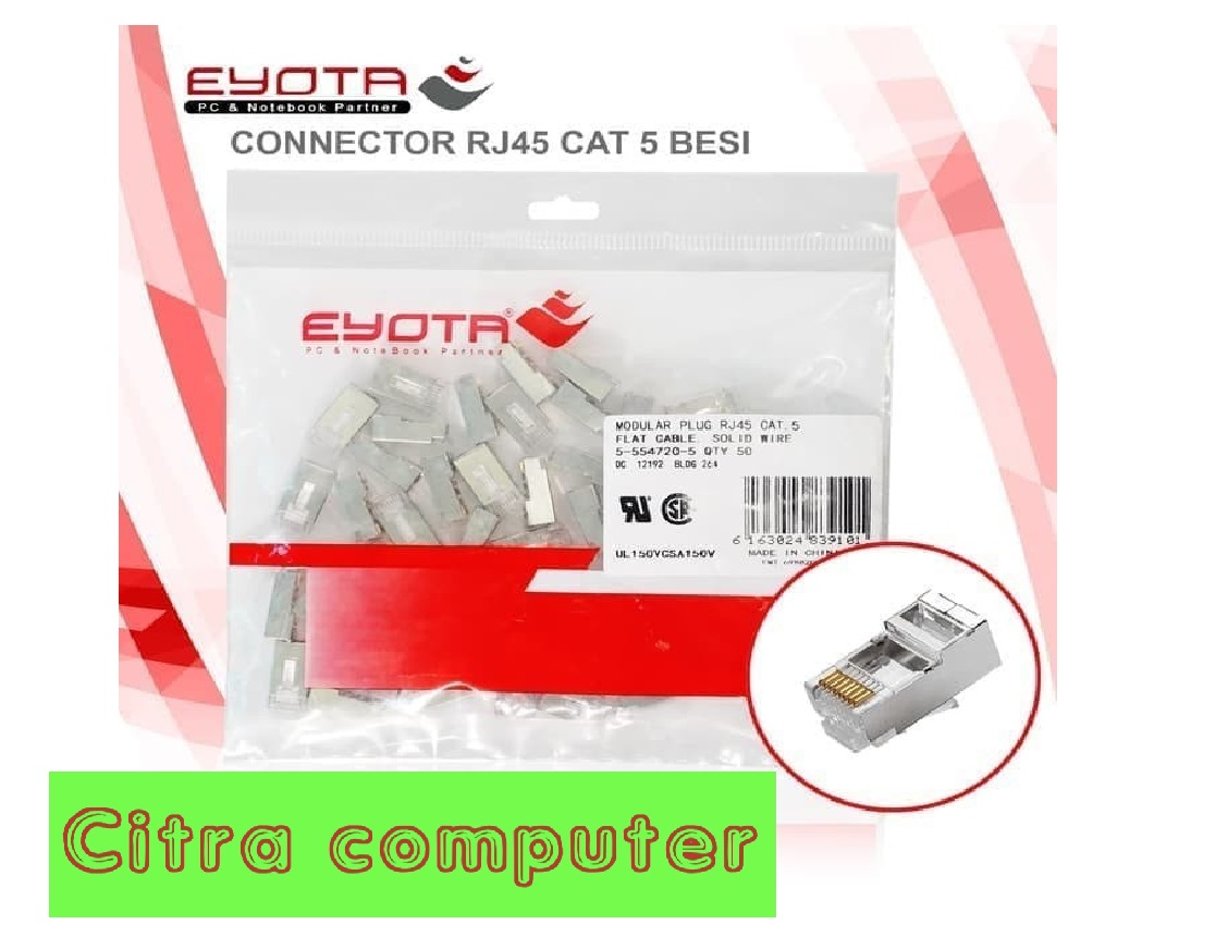 Eyota Konektor Rj Cat Besi Metal Pcs Lazada Indonesia