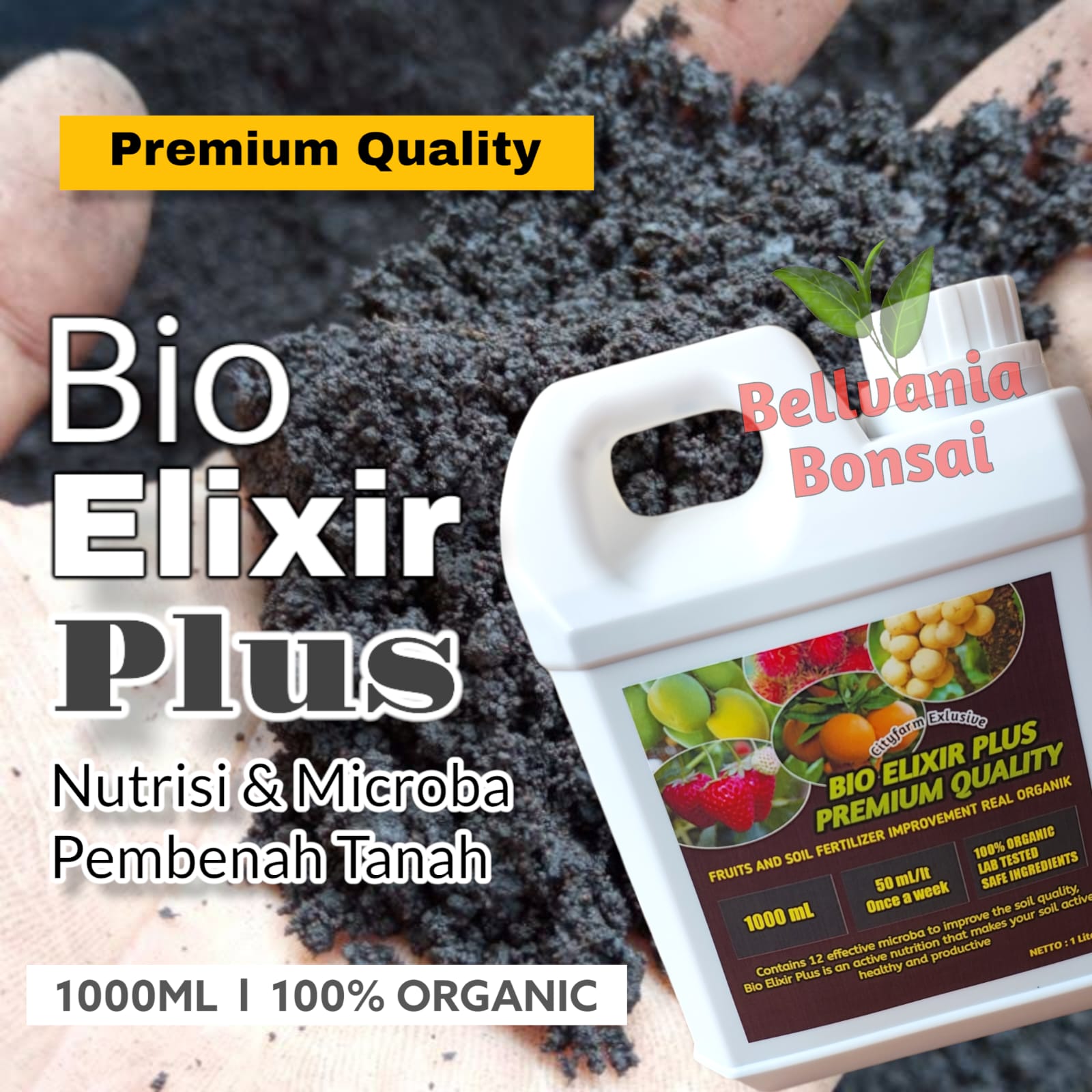 Pupuk Cair Bio Elixir Plus Premium Quality Pembenah Tanah Liter