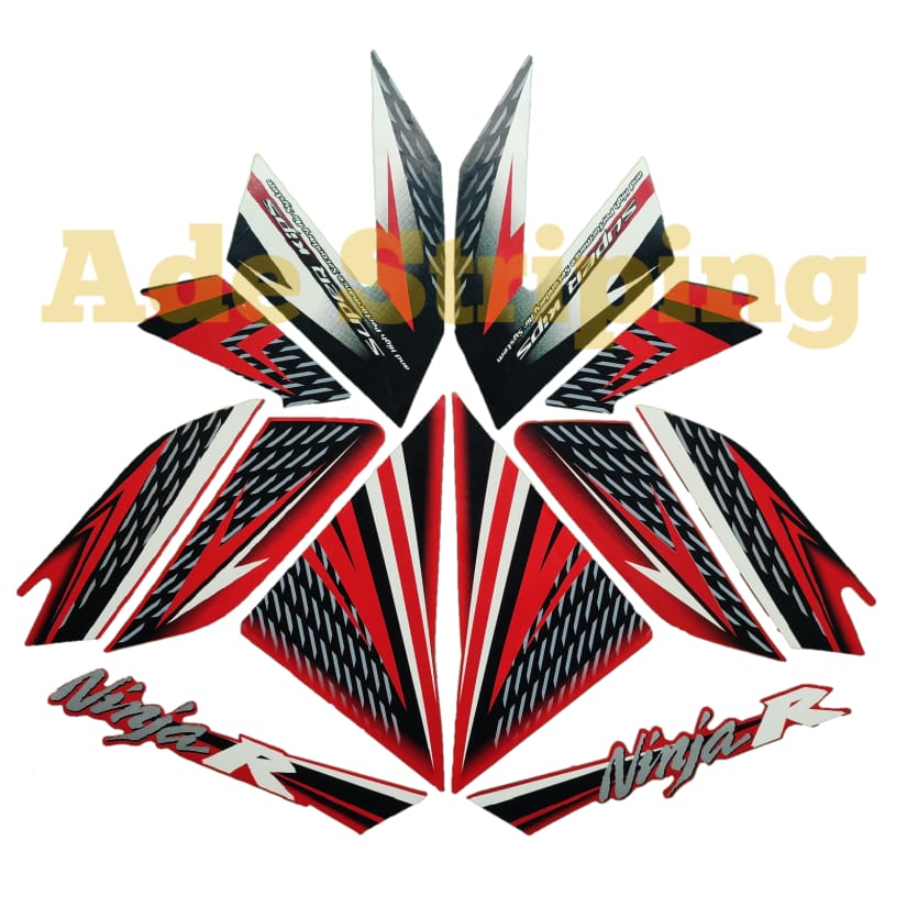 STIKER STRIPING LIS LES BODY MOTOR KAWASAKI NINJA R 2013 STICKER LIS