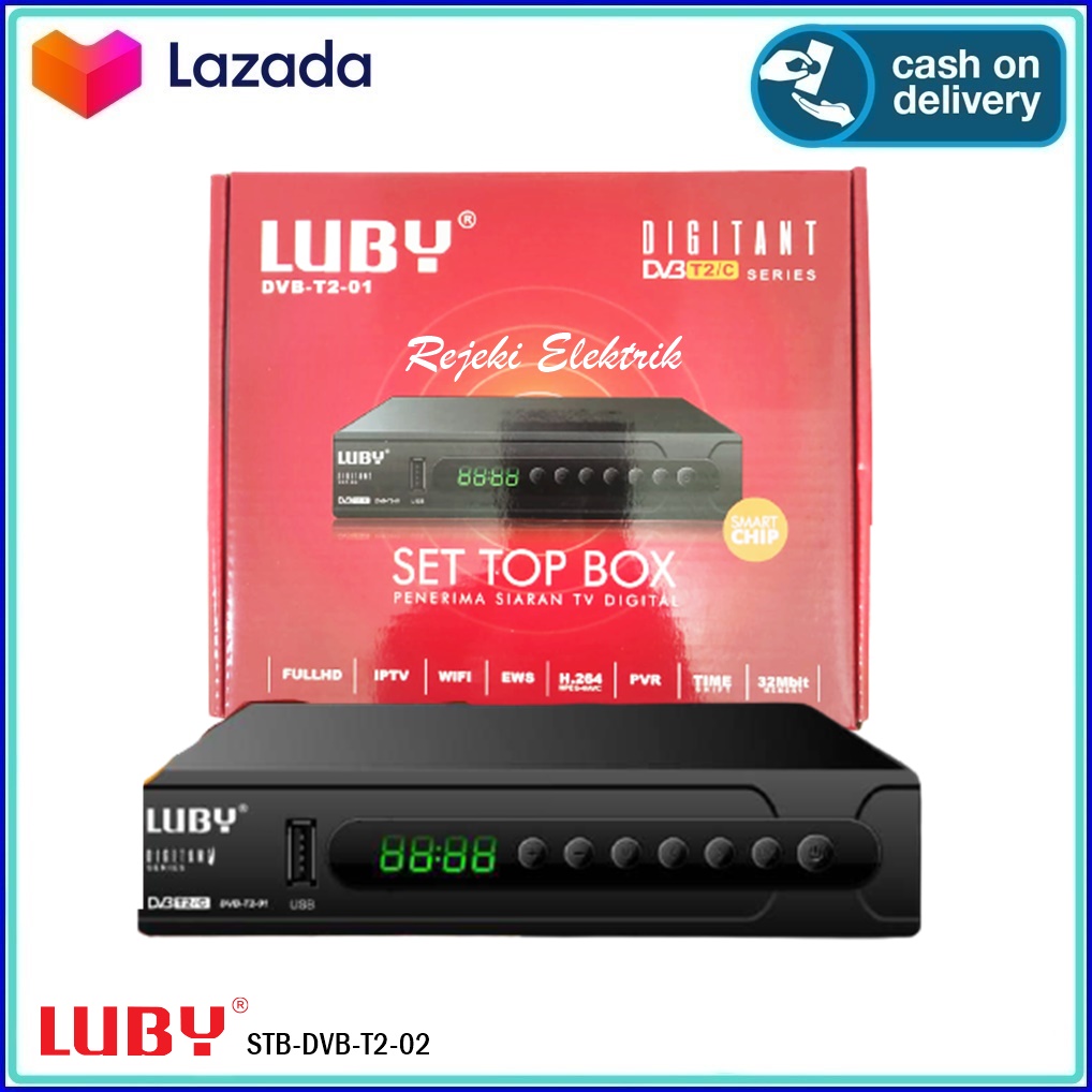 Set Top Box LUBY DVB T2 01 Receiver Siaran TV Digital Bisa Youtube