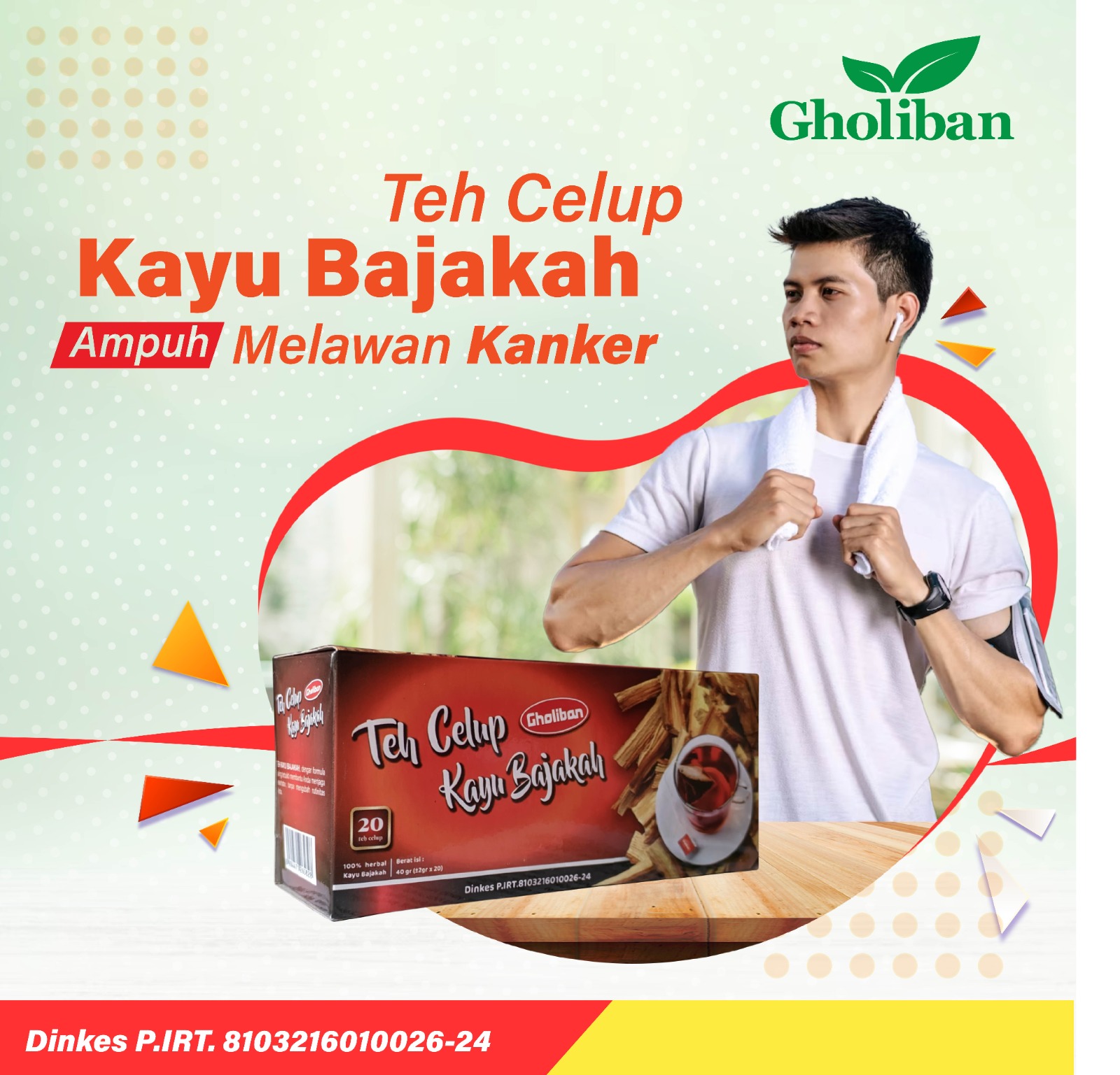 Teh Celup Isi 20 Gholiban Original Herbal Kayu Bajakah Asli 100