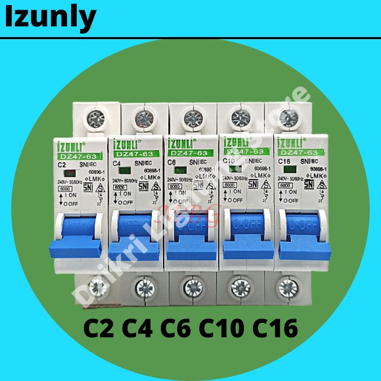 MCB Broco Type C Mini Cirkuit Breaker Broco C4 C6 C10 Lazada Indonesia