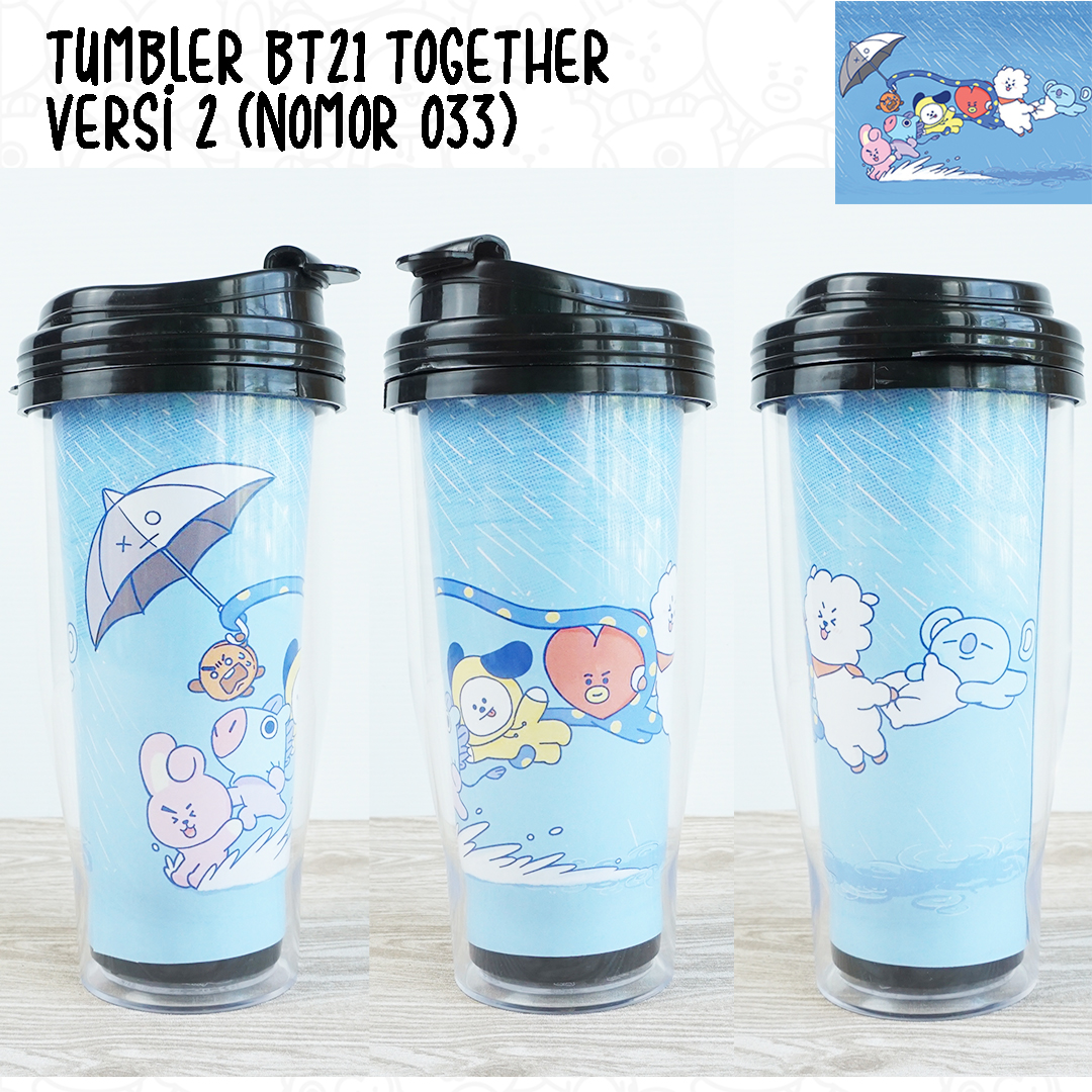 TUMBLER BT21 TOGETHER VERSI 2 Merchandise KPOP Souvenir Botol Minum