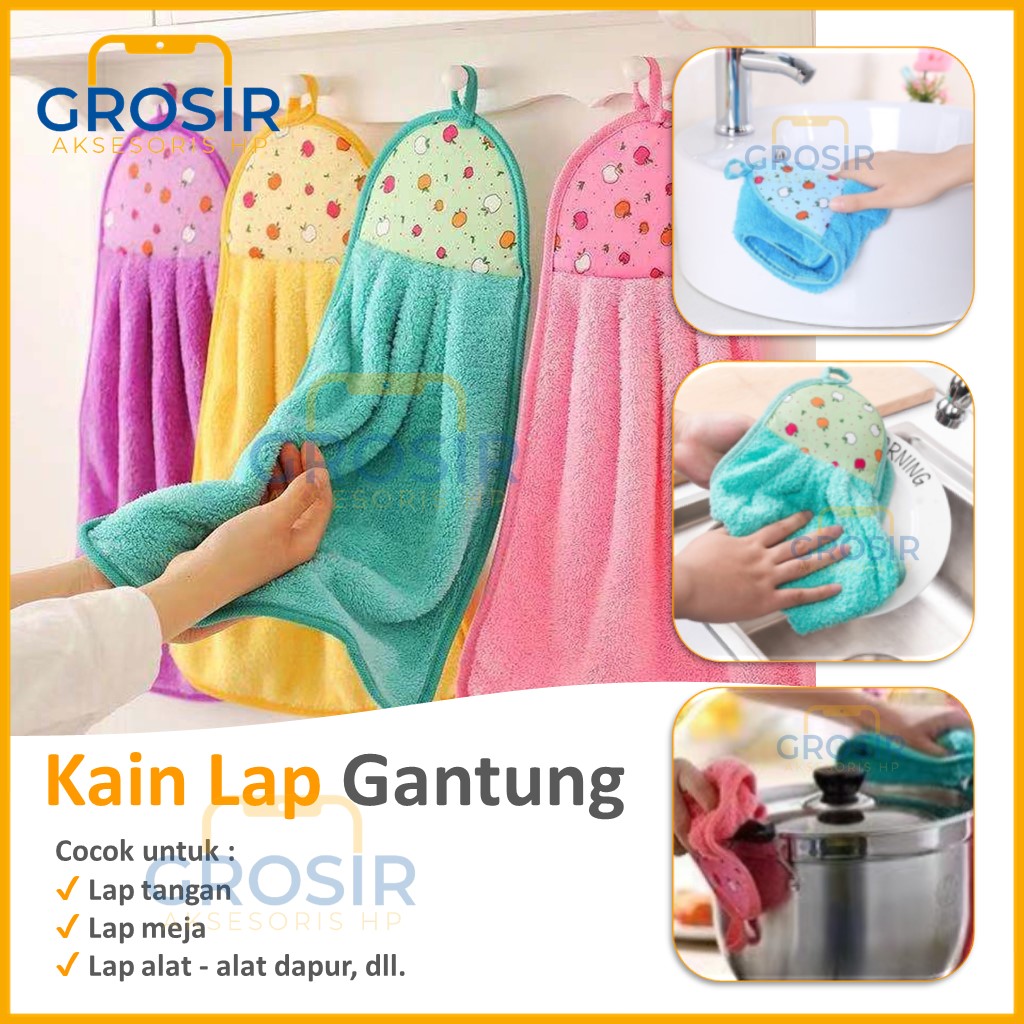 Kain Lap Tangan Serbet Gantung Serbaguna Kitchen Towel Murah Handuk