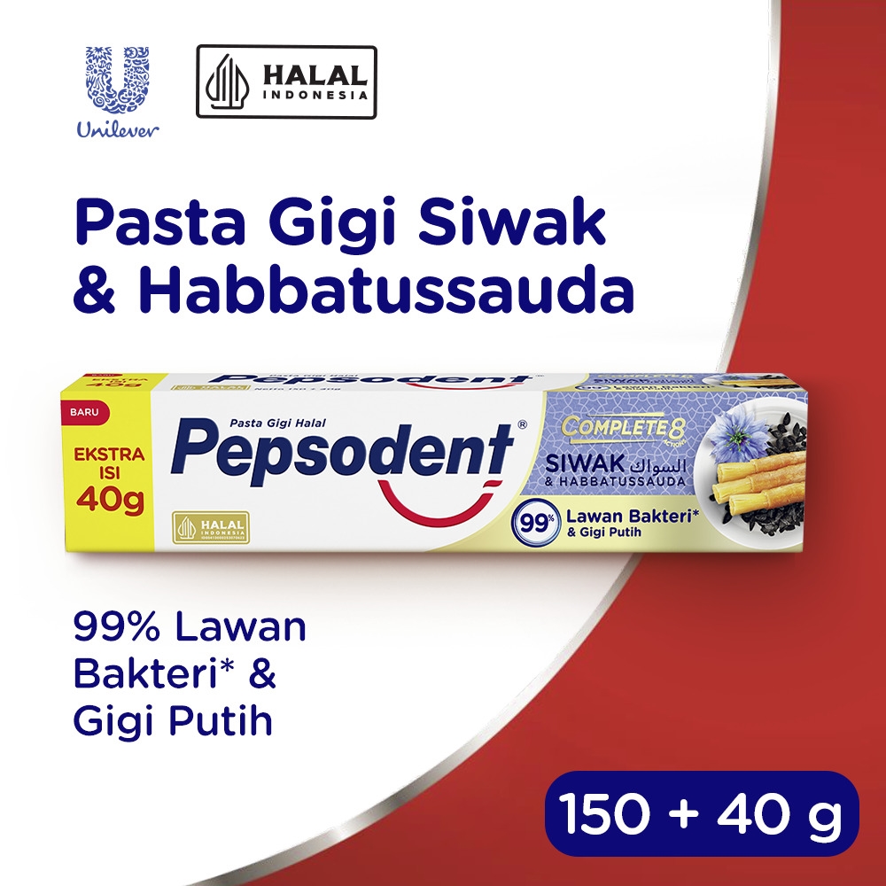 Pepsodent Pasta Gigi Complete Siwak Habbatussauda G Lazada