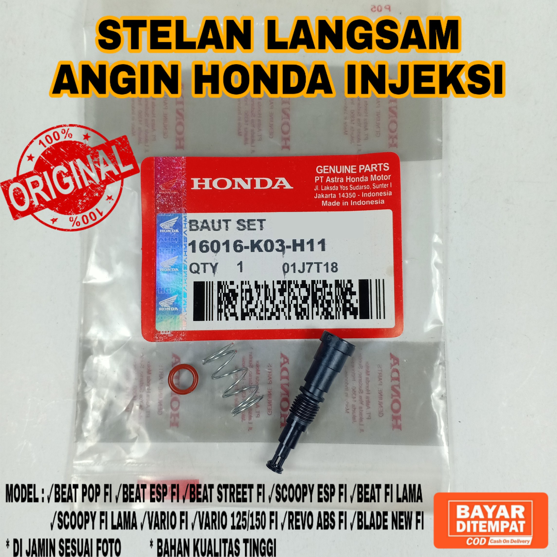 Baut Setelan Angin Langsam Injeksi Honda Beat Scoopy Vario Lazada