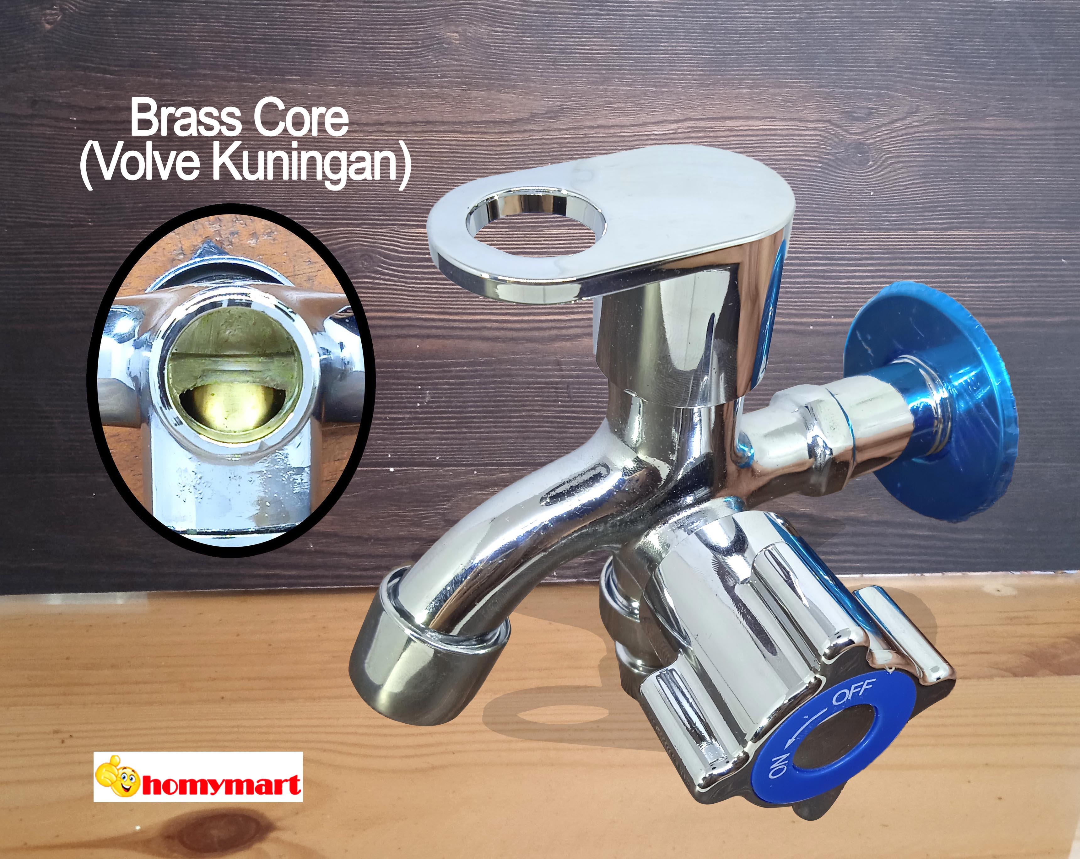 kran cabang ½ stainless steel valve kuningan cincin baling hause