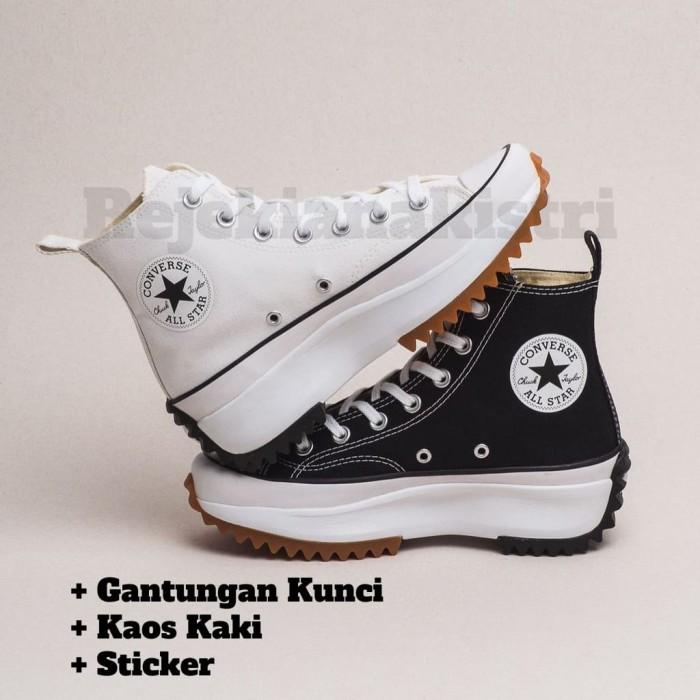 Sepatu Converse Run Star Hike Jw Anderson Tinggi Black White Premium