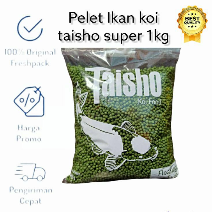 Taisho Hijau Taiso Super 2 Mm 1 Kg Pelet Pakan Ikan Koi Floating