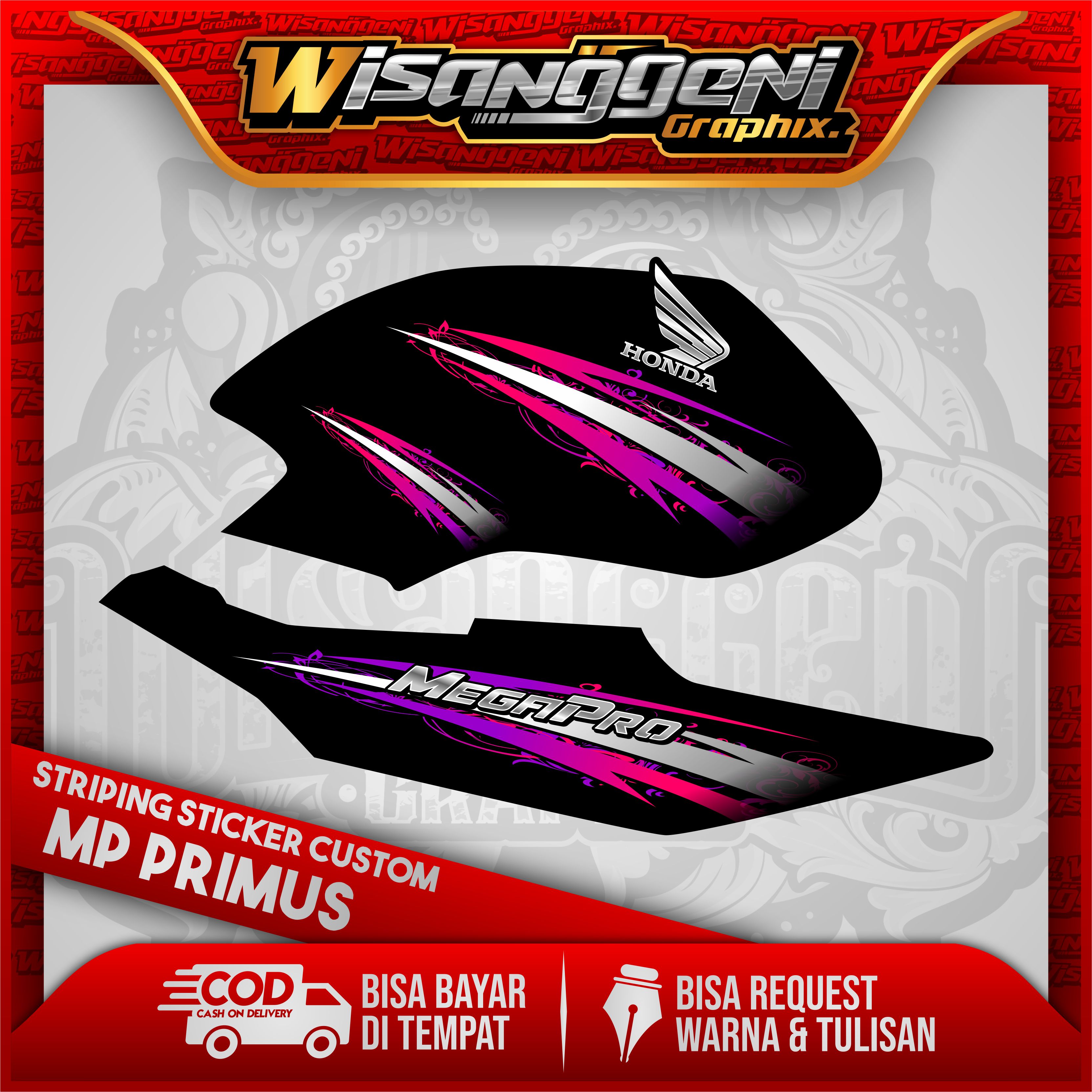 Striping Sticker Decal Honda Megapro Mp Primus Custom Stiker Motor