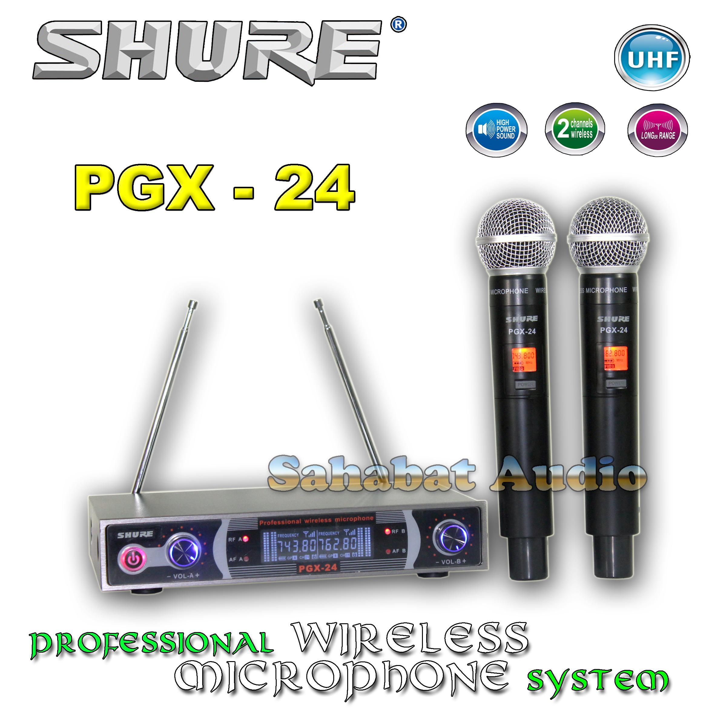 Mic Wireless SHURE PGX 24 Professional Microphone Wireless UHF PGX