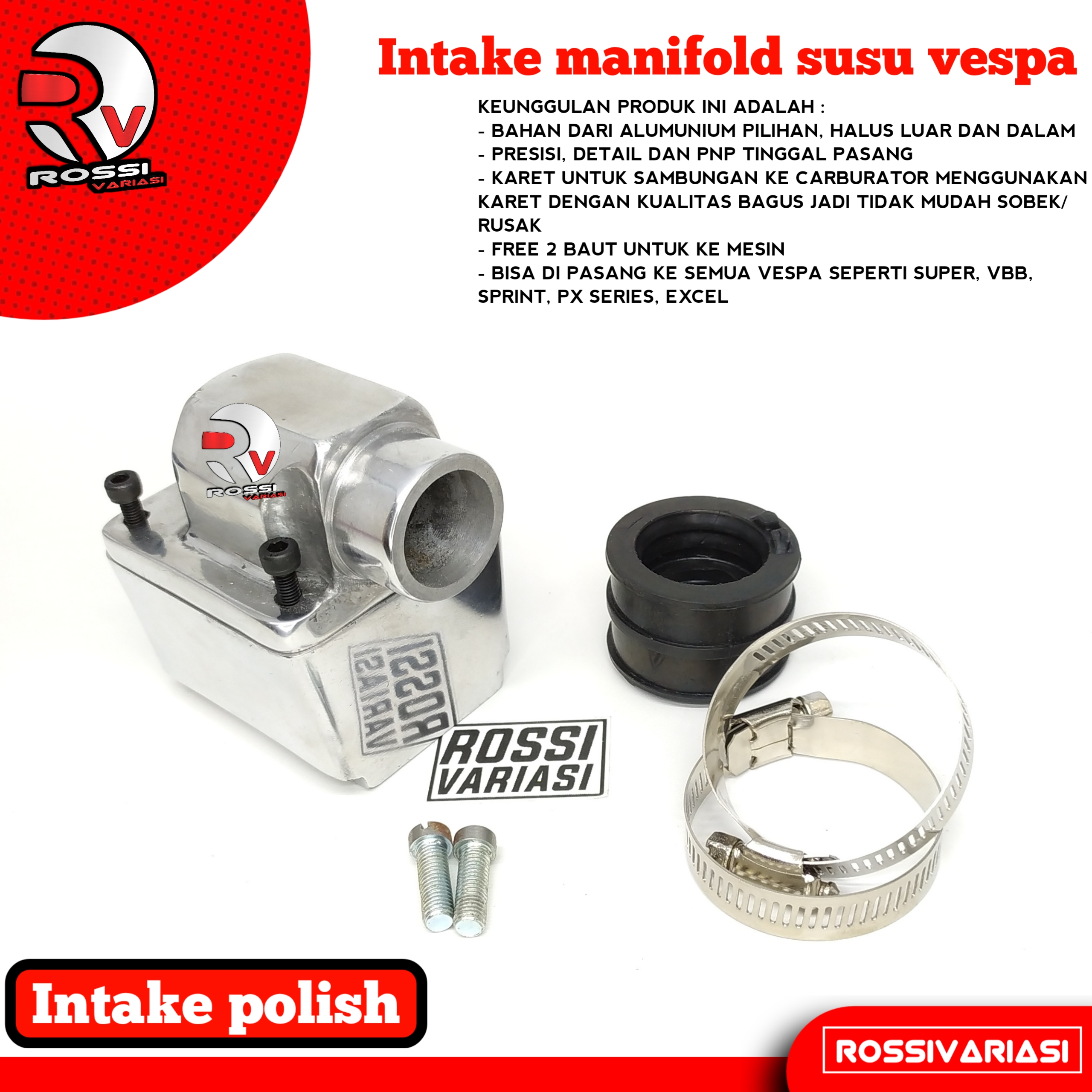 Intake Manifold Manipol Susun Vespa Membran Rxz Lazada Indonesia