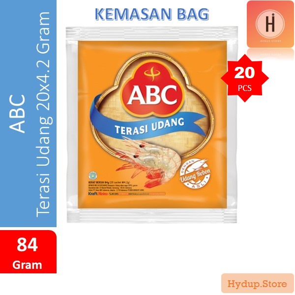 Terasi Udang ABC Kemasan Kantong 84 Gram Isi 20 Sahset Ukuran 4 2 Gram