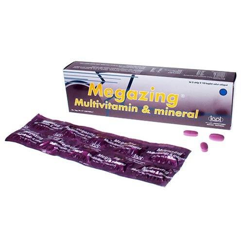 Megazing Strip 10 Tablet Multivitamin Lengkap Meningkatkan Daya Tahan