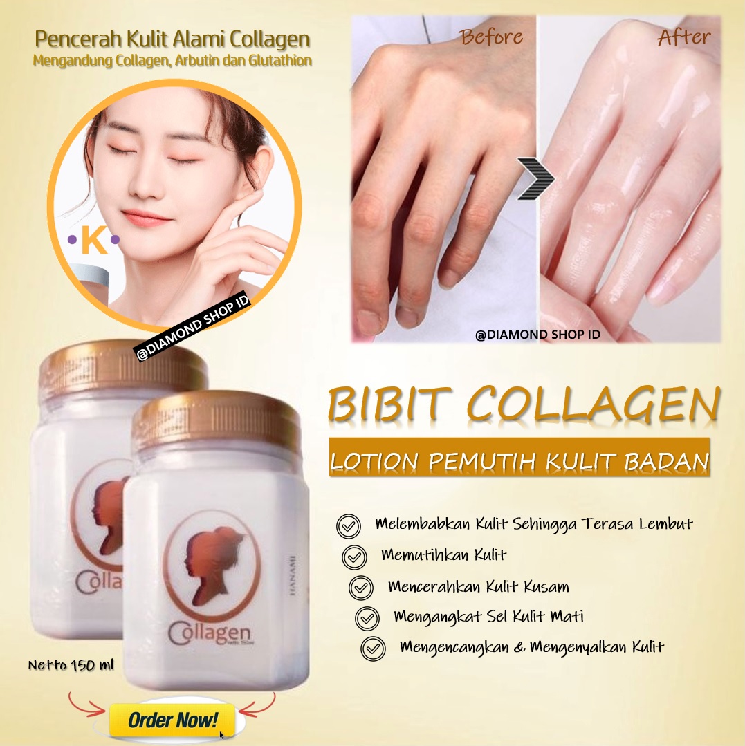 AMPUH Pemutih Kulit Bibit Collagen Pemutih Badan ORI 150 Ml Bitcol