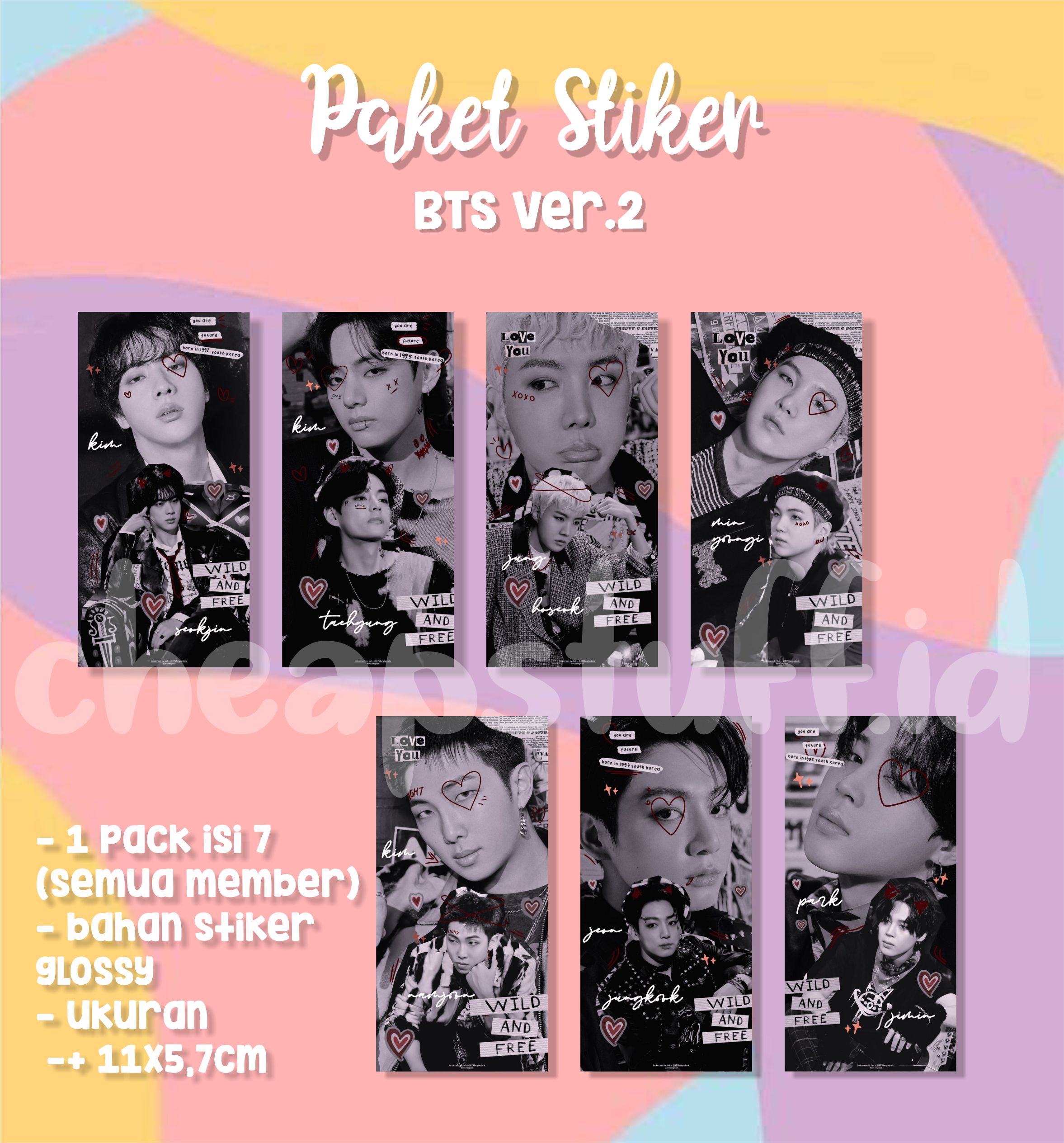 PAKET STIKER PACK BTS KPOP AESTHETIC MURAH VER 2 Lazada Indonesia