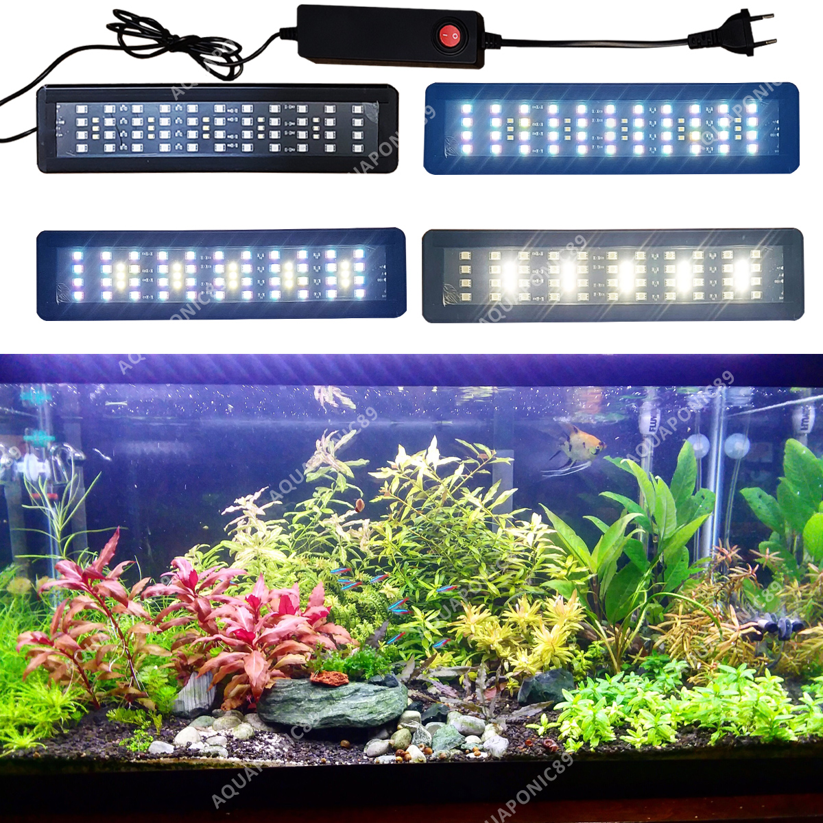 Kandila Vibrant V Lampu Led Aquarium Day Night Uva Uvb Aquascape