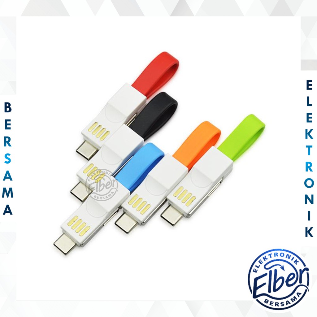 Elber Hl Gantungan Kabel Usb Tipe C Mikro Usb A In Gantungan