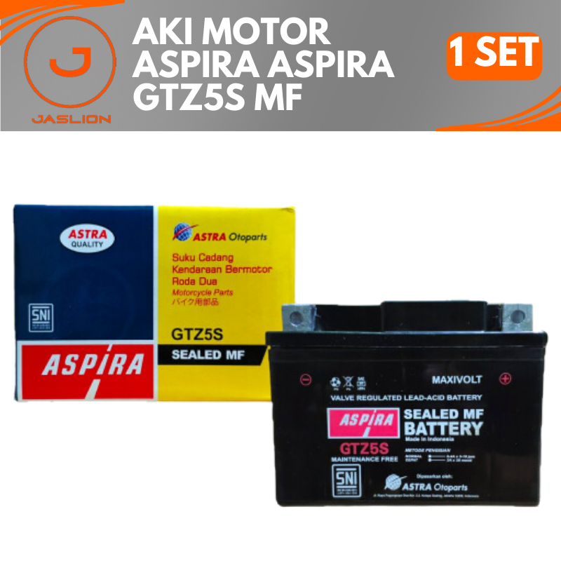 Aki Motor Aspira GTZ5S MF Beat Vario Mio Scoopy 11 GTZ 5SMF GTZ 5S Aki