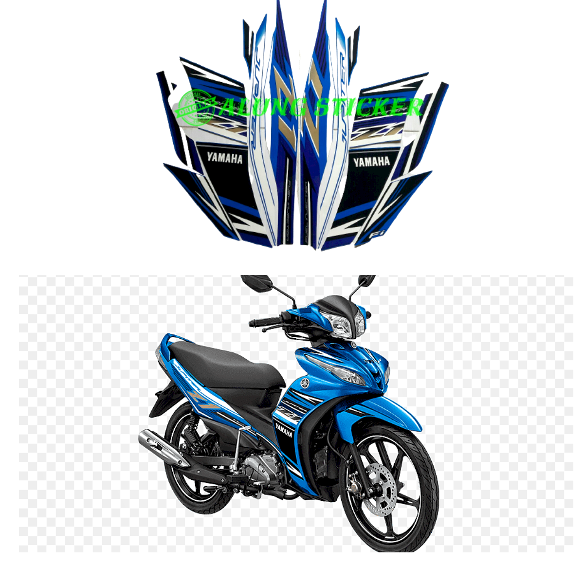 STIKER STRIPING LIS LES BODY MOTOR YAMAHA JUPITER Z1 TAHUN 2016 WARNA