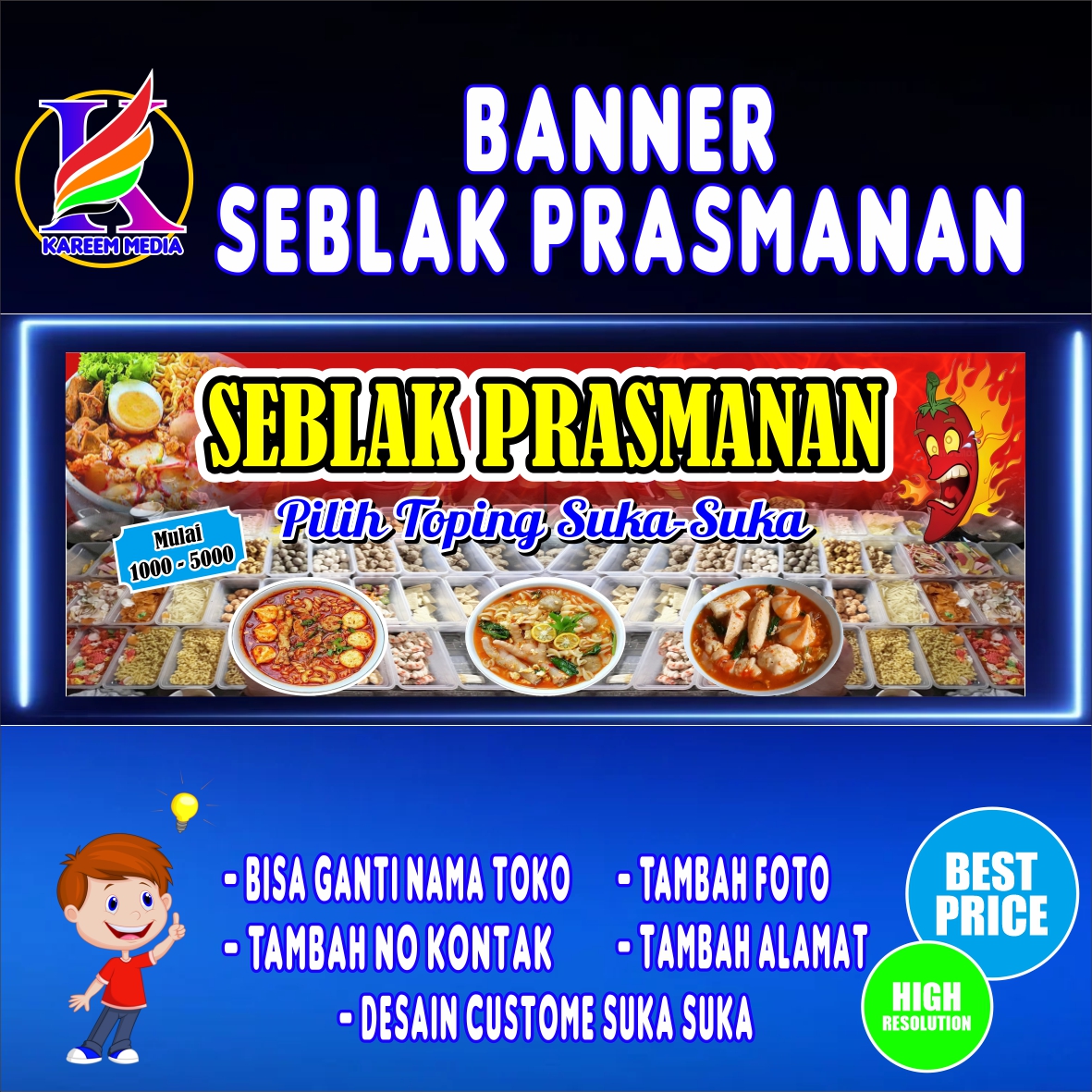 Spanduk Banner Seblak Prasmanan Spanduk Seblak Prasmanan Banner