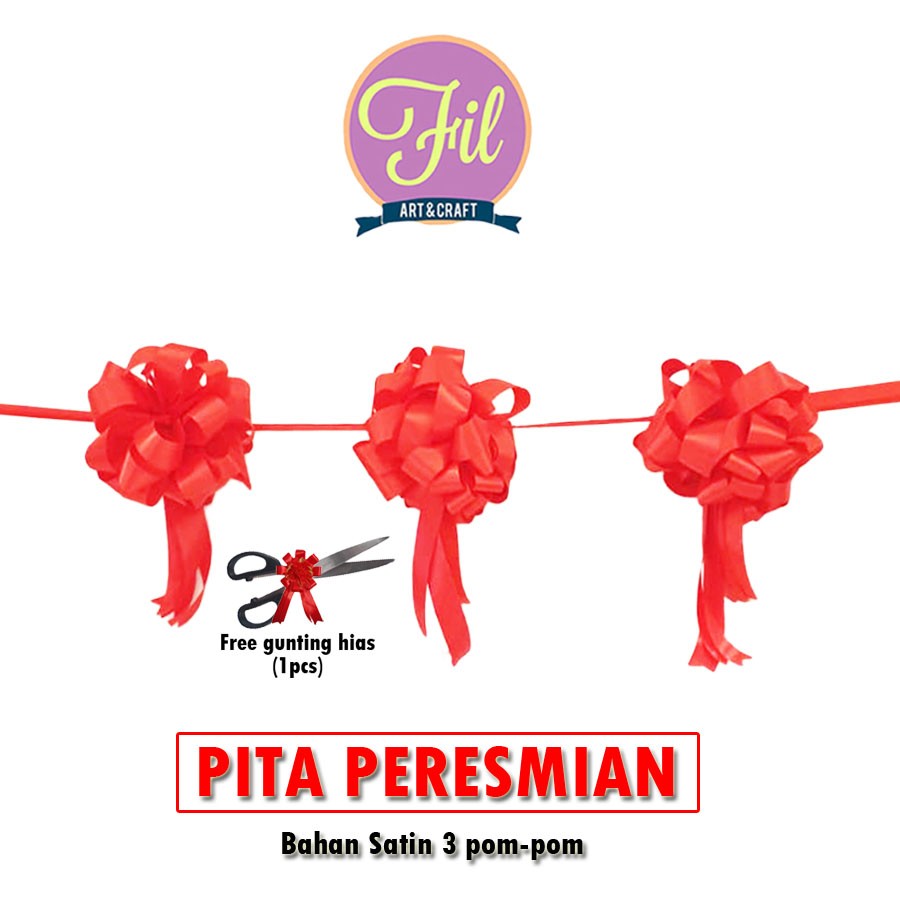 Pita Peresmian Gunting Pita Pita Opening Pita Satin Plus Gunting