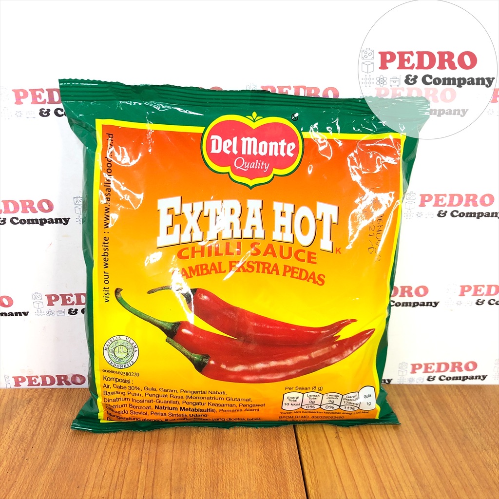 Del Monte Extra Hot Chili Sauce Sachet Gr Saos Sambal Pedas