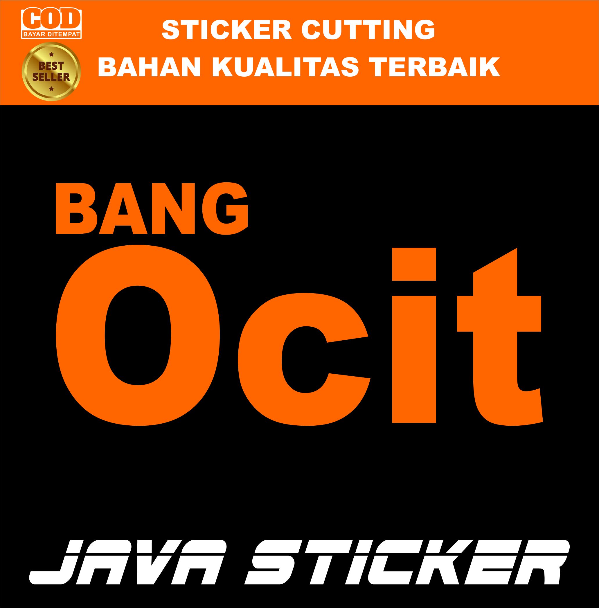 COD CUTTING STIKER Tulisan BANG OCIT Untuk Kaca Dan Etalase Lazada