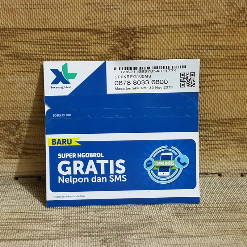 Nomor Cantik XL 8033 6800 Perdana XL SUPER NGOBROL GRATIS Nelpon SMS Masa berlaku s/d 30 Nov 2019
