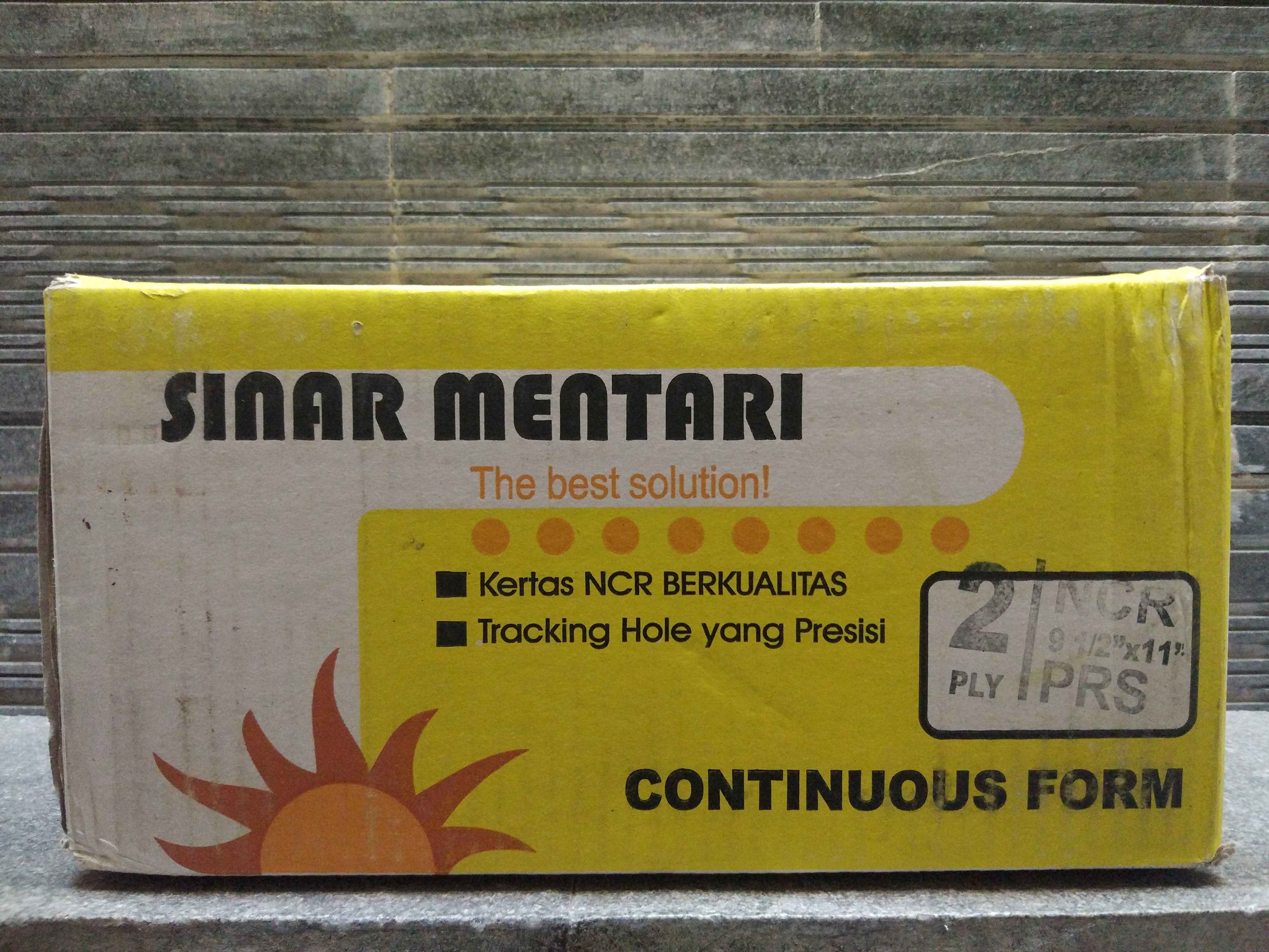 Continuous Form Sinar Mentari K Prs Ukuran X Rangkap