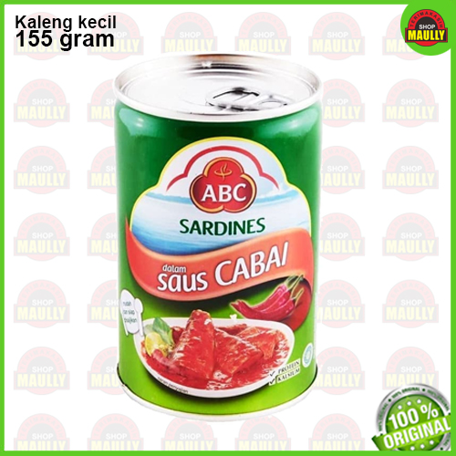 Sardines ABC Saus Cabe Dan Ikan Segar Kaleng Kecil 155 Gr Bisa COD