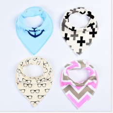 4 Pcs Baby Bibs Kids Head Scarf Towel New Boy Girl Dribble Menyusui Air Liur Bandana-Intl