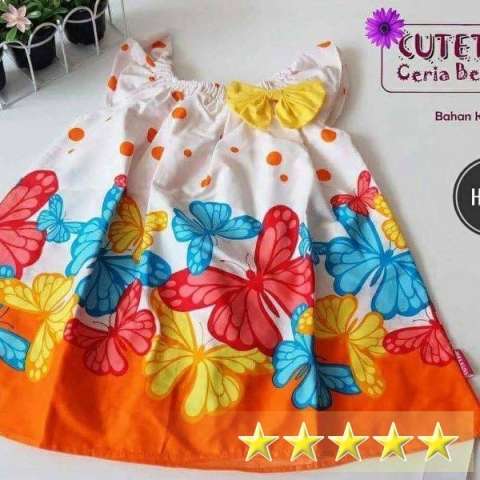 Baby Dress Cutettrik Buterfly Dress Bayi Cutetrik Kupu-Kupu 1