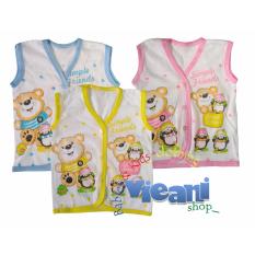 Baju bayi kutung baju tanpa lengan newborn 3Pcs