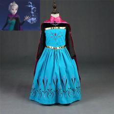 Baju dress kostum princess elsa frozen jubah merah