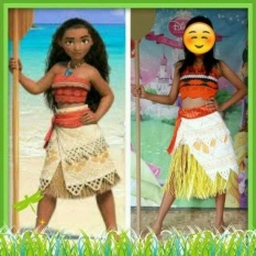 Baju kostum MOANA anak-anak 2-7 thn