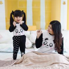 Dessan Piyama Couple Ibu Dan Anak Face Panda - Long Sleeves