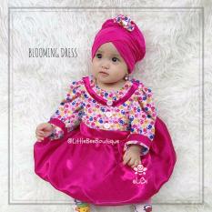 eLBi - Blooming Dress Baju Muslim Anak Balita / Gaun Pesta Bayi Muslimah by Little Bee Boutique