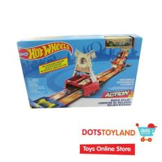 Hot Wheels Race Rapid Relay Dual Launcher w/ Die Cast - Multi colour