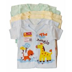 Jelova Angela Setengah lusin Baju Atasan Pendek Tara Baby Bayi Motif Giraffe Lion SNI Standart - Mixcolour