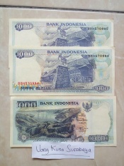Uang kuno rp1000 atau 1000 rupiah Lompat Batu Kondisi Baru N Mulus N Asli