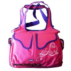 Kiddy 2 In 1 Diaper Bag With Two Big Pocket Pink - Tas Perlengkapan Bayi