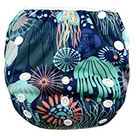 Kidlove Cartton Digital Printing Swimming Pants Washable Soft Cloth Diaper for Baby Infant from 7 to 33 Pounds Specification:YS - intl 1