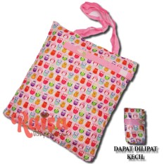 Little Hippo Waterproof Tas Popok Bayi /Wetbag/ Tas Baby/Tas diapers/susu/Perlengkapan bayi/Baby Diaper Bag Motif Pink Owl