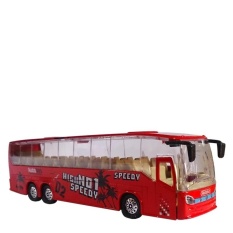 Mainan Kendaraan Mobil-Mobilan Bis Mini Anak - Die Cast Metal New Bus MK-3 - (Red)