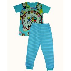 MyKenzie Baby GAP Setelan Piyama Baju Pendek Celana Panjang Usia 2-7 Tahun Biru