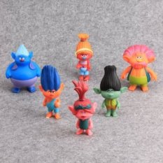 NEW 6 Pcs/Set Trolls PVC Action Figures Toys Poppy Branch Biggie Collectible Model Toys Kids Christmas Gift 9-12 CM